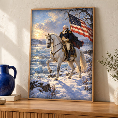 George Washington — Winter command — Framed room mockup