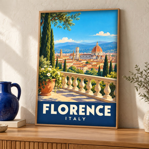 Italy Wall Art — Florence Cathedral — Framed room mockup