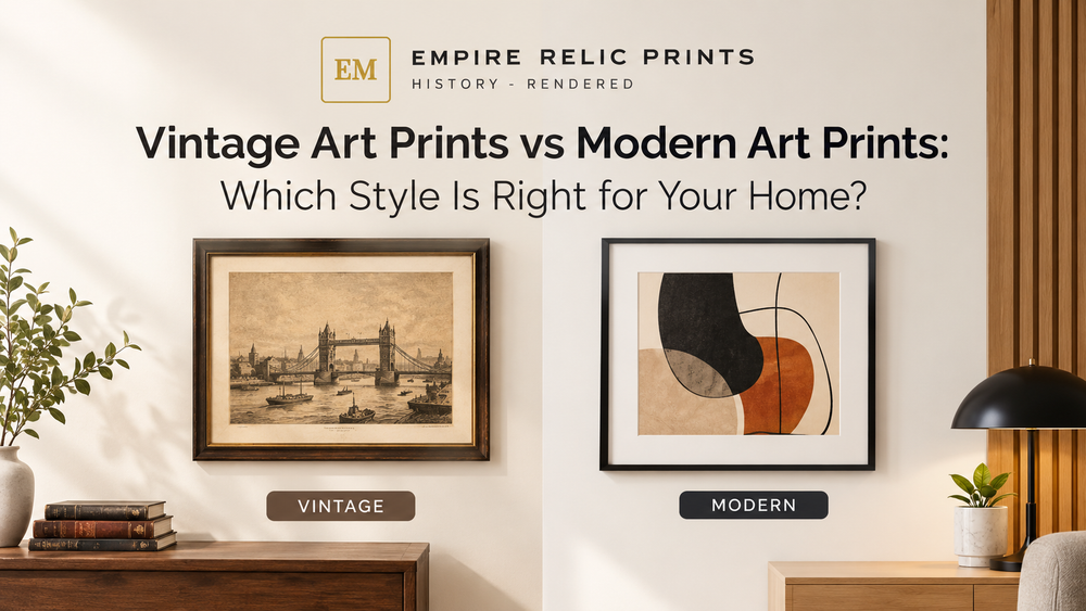 vintage art prints vs modern art prints