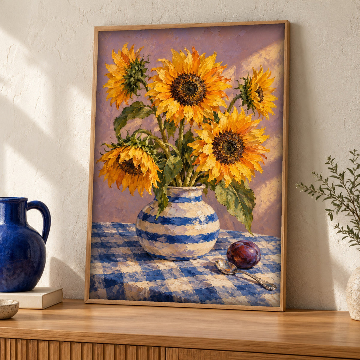 Floral print, Sunflowers, Still Life Painting, Framed Unframed or Digital