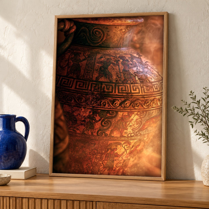 Ancient Greek Art, Heroic Amphora Vase, Mythology Poster