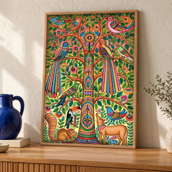 Indian Folk Art, Tree of Life, Nature Print