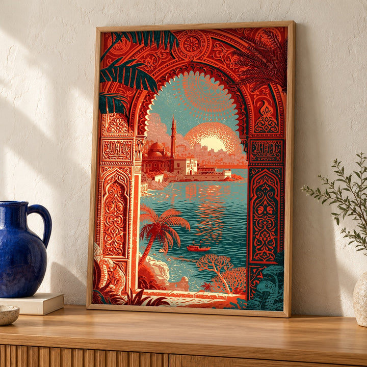 Ottoman Wall Art, Islamic Arch Print, Mosque Decor