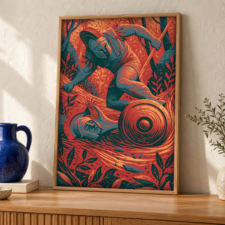 Gladiator Poster, Ancient Rome Battle, Roman Legion Wall