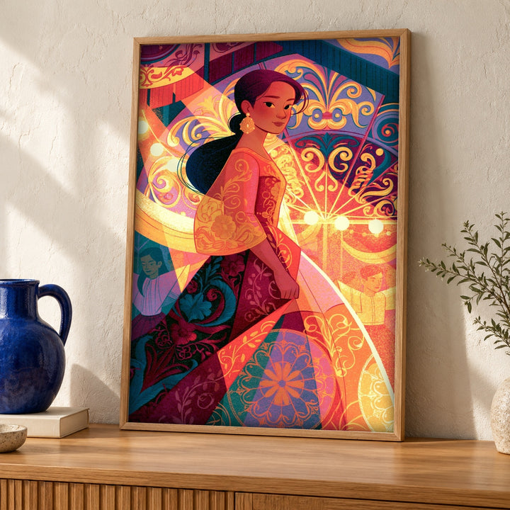 Vibrant Wall Art, Philippine Fiesta Print, Cultural Decor