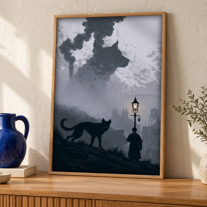 Dark Academia Art, Victorian Hound Moor Print
