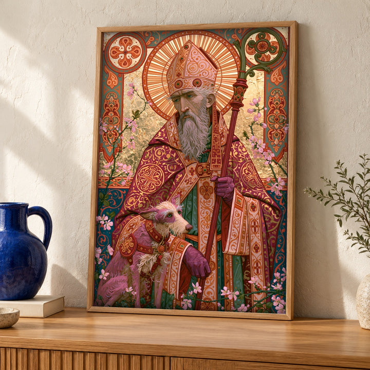 Christian Wall Art, Orthodox Bishop Saint Icon Print