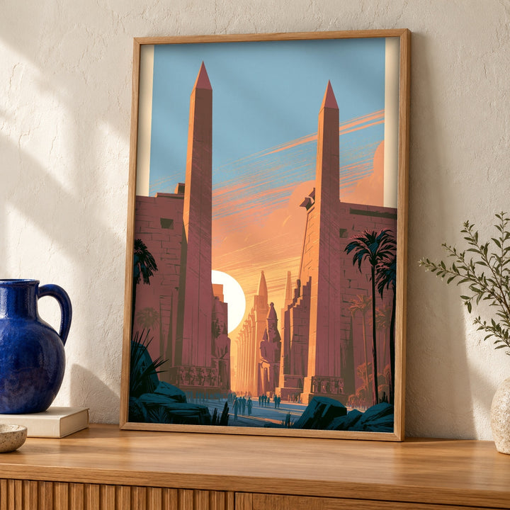 Ancient Egypt Art, Luxor Temple Obelisk Poster