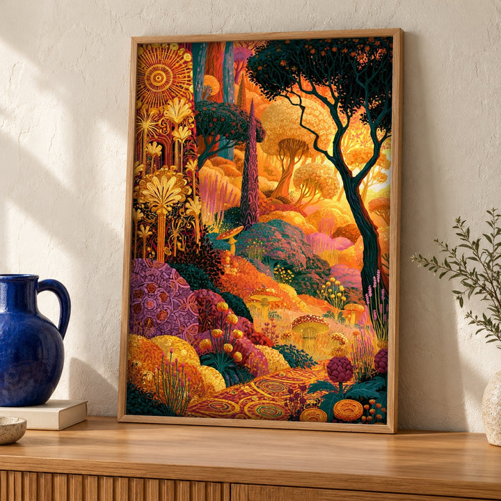 Enchanted Forest Art, Magical Garden Print