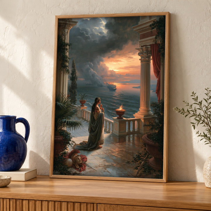 Ancient Rome Art, Dido Carthage Burning Fleet, Ship Painting