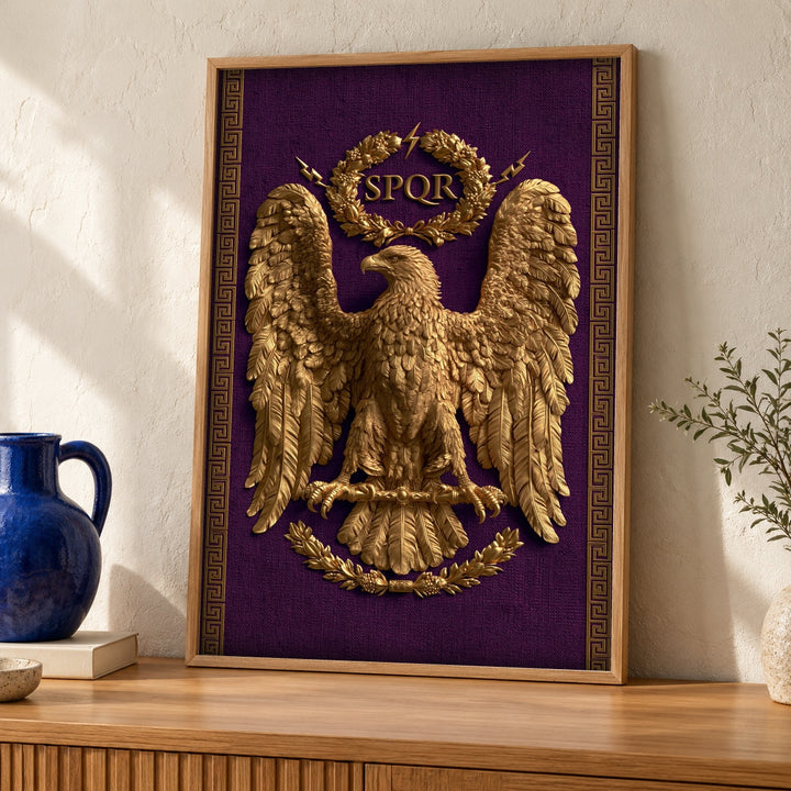 Roman Legion Art, SPQR Eagle Print, Ancient Rome Wall Decor