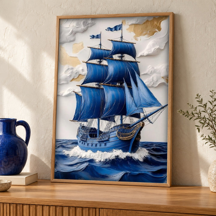 Historical Ship Print, Age of Sail Galleon, Nautical Wall Art