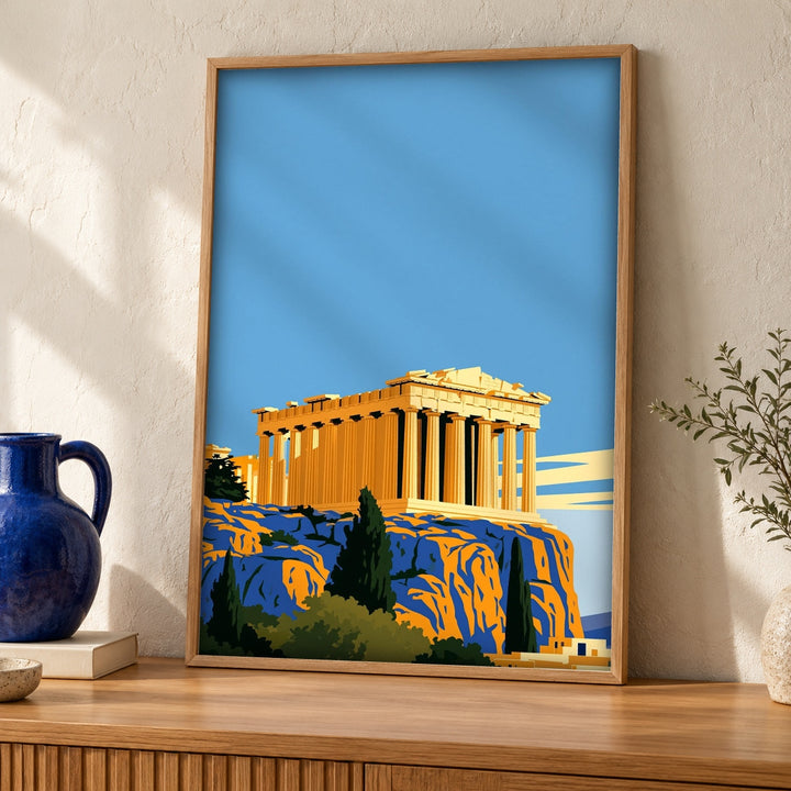 Ancient Greek Art, Parthenon Athens Print, Vintage Wall Decor