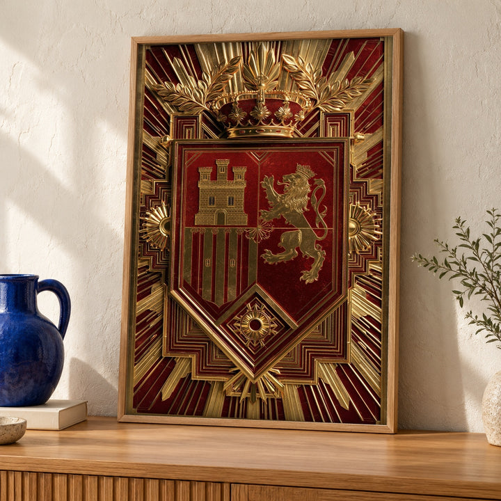 Spanish Coat of Arms, Royal Castile León Shield