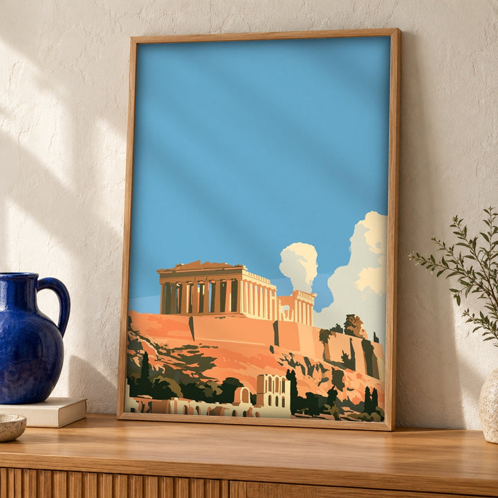 Ancient Greek Art, Acropolis Athens Parthenon, Vintage Wall Decor