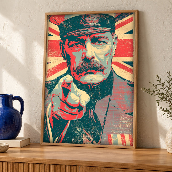 Historic Wall Art, Lord Kitchener 1914, Vintage War Poster