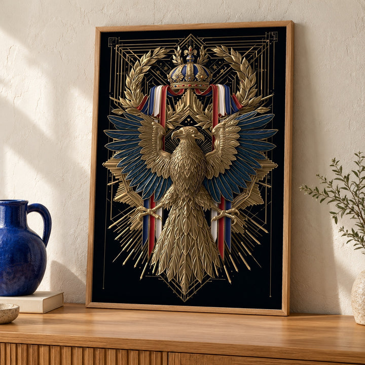 Imperial Eagle Wall Art, Napoleon French Empire Crest Print