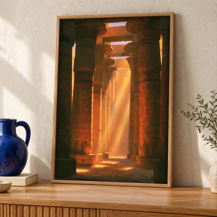 Ancient Egypt Art, Karnak Temple Column Print