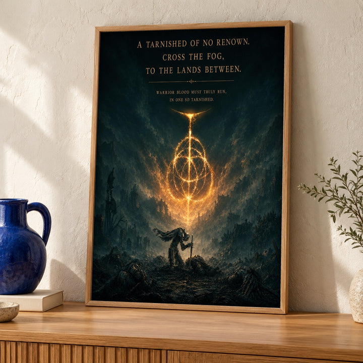 Elden Ring Wall Art, Dark Fantasy Poster, Lands Between