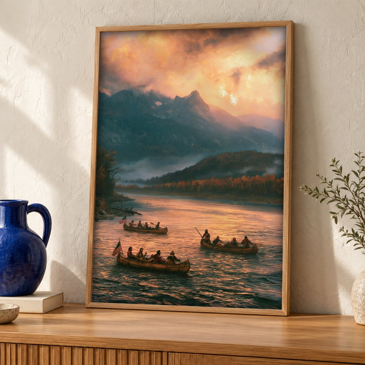 American Frontier Art, Lewis Clark Expedition, Patriotic Wall