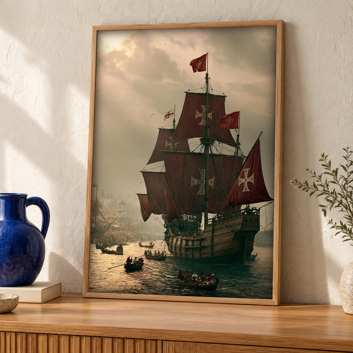 Christian Wall Art, Portuguese Armada, Order of Christ Ship