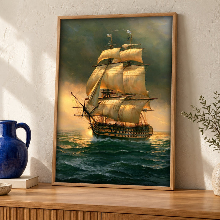 Nautical Wall Art, HMS Victory Ship Print