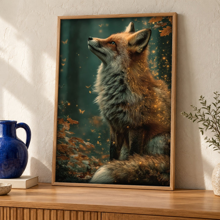 Enchanted Forest Art, Magical Fox Spirit Print