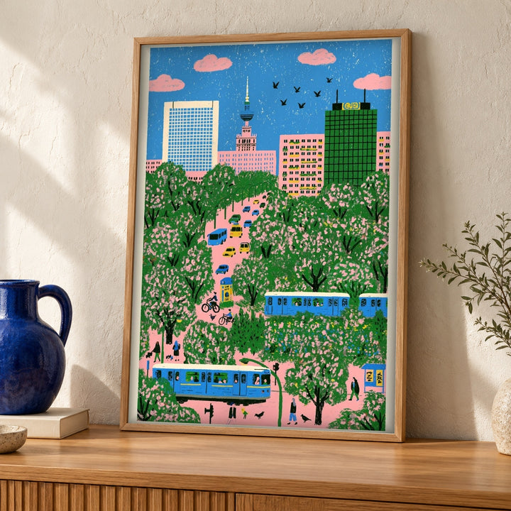 Warsaw Wall Art, Poland Spring City Tram Print