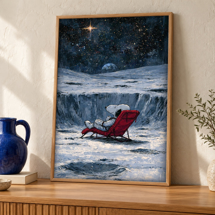 Celestial Star Map, Snoopy Moon Astronaut Poster