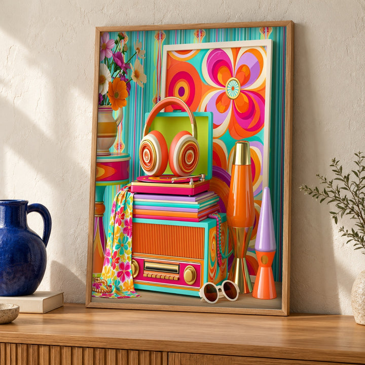 Retro Wall Art, 1960s Groovy Music Scene, Psychedelic Poster