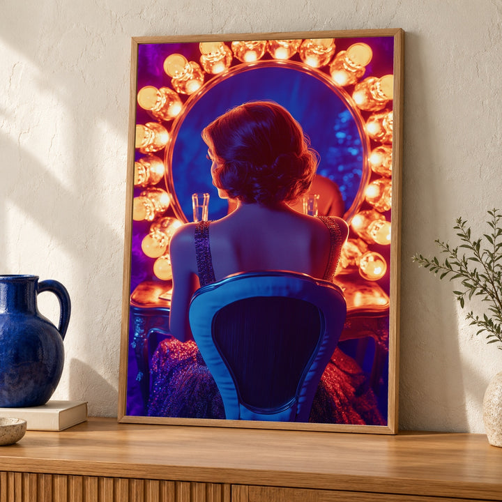 Hollywood Glamour Art, Vintage Movie Star Vanity Print