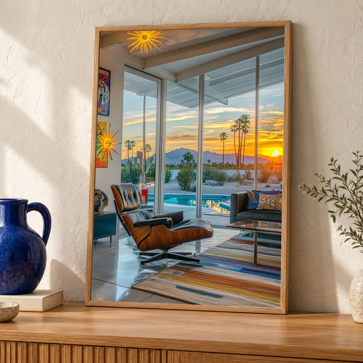 Palm Springs Wall Art, Mid-Century Modern Desert Sunset