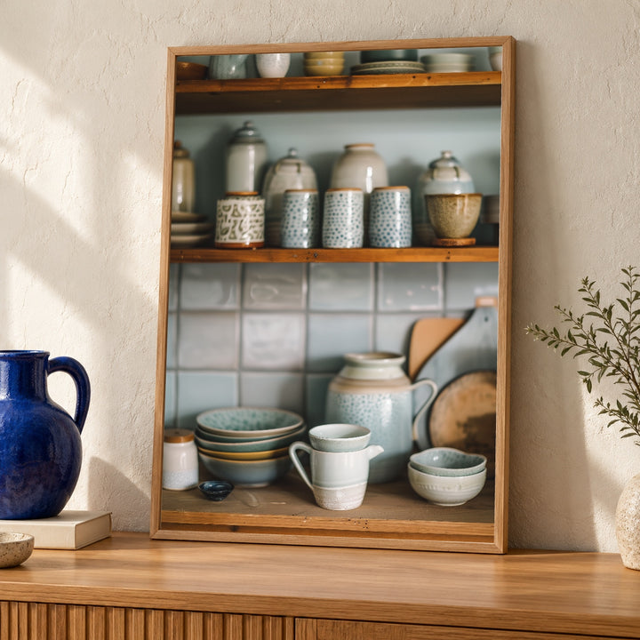 Ceramic Pottery Art, Mid Century Kitchen Still Life