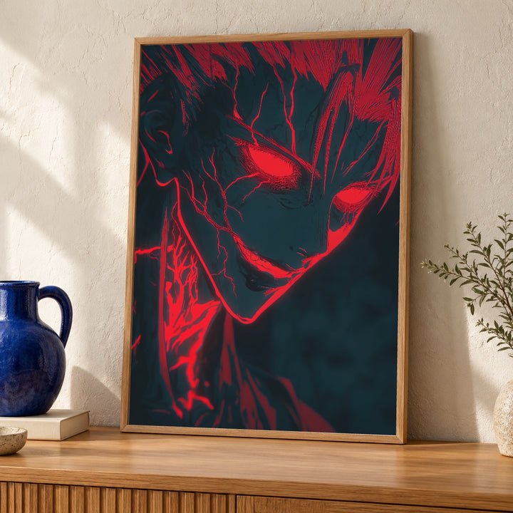 Dark Fantasy Art, Anime Possessed Spirit Print, Glowing Eyes Poster