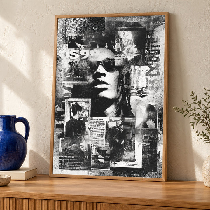 Hypebeast Decor, 90s Hip Hop Zine Poster, Collage Print