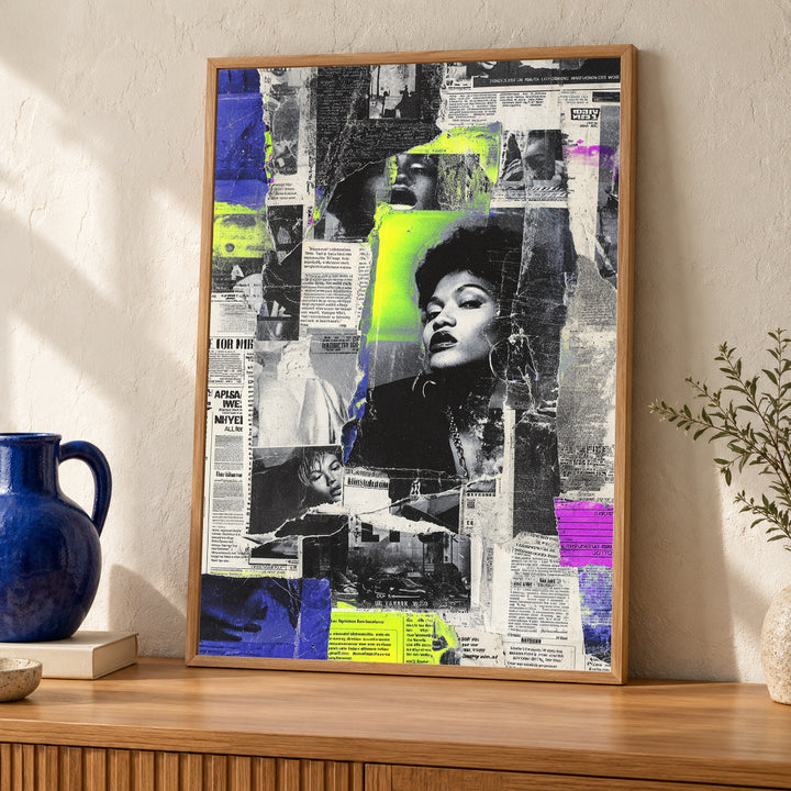Hypebeast Decor Wall Art, 90s Hip Hop Collage Print, Streetwear