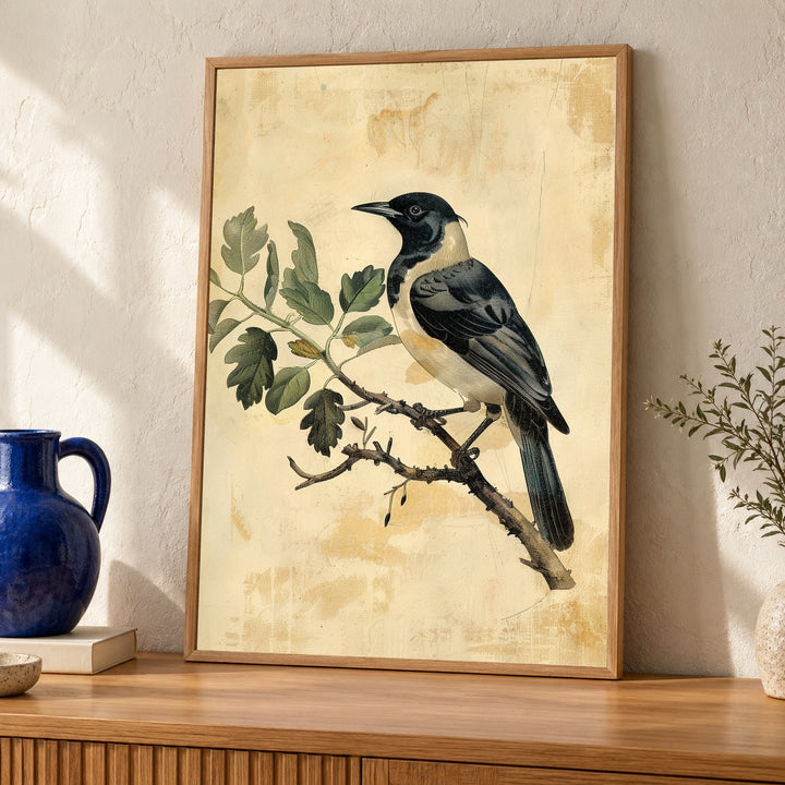 Vintage Bird Illustration, Antique Ornithology Print, Victorian Nature
