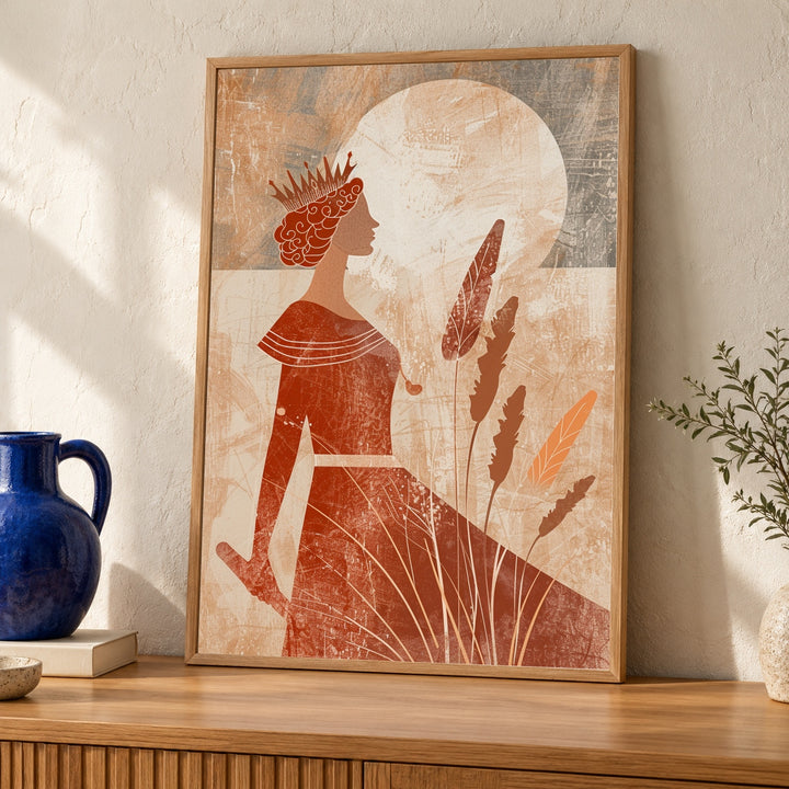 Greek Mythology Art, Hera Queen Olympus Crown Print
