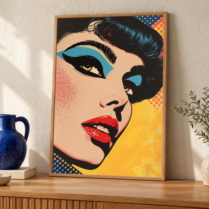 Retro Wall Art, 1960s Beauty Pop Poster, Cosmetic Print