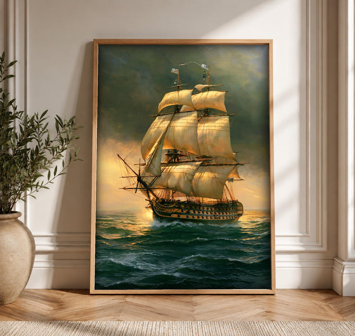 Nautical Wall Art, HMS Victory Ship Print