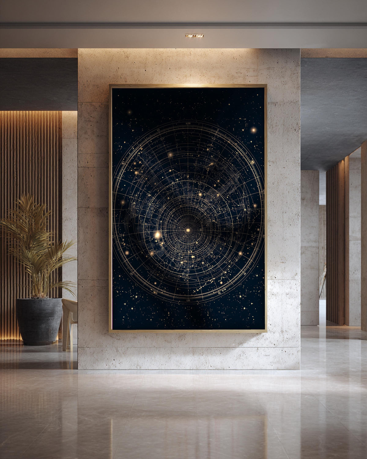Antique Astronomy Art, Celestial Star Map Print