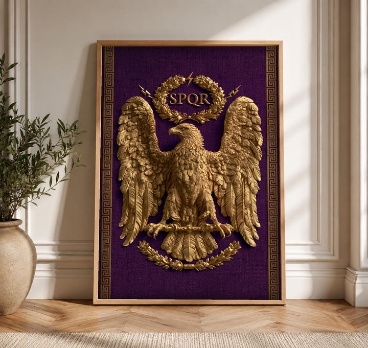 Roman Legion Art, SPQR Eagle Print, Ancient Rome Wall Decor