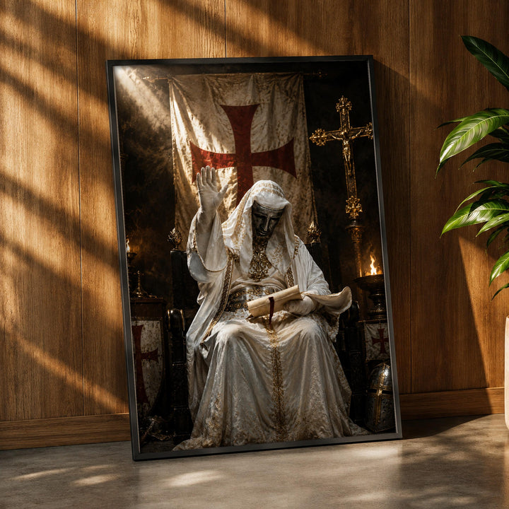 Crusader Knight Art, Knights Templar Grand Master Print