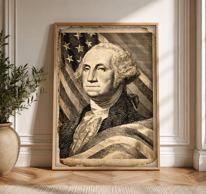 George Washington Art, Founding Fathers Patriotic Print