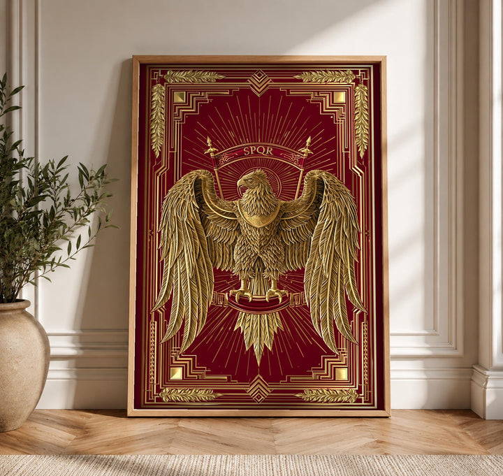 Roman Eagle Wall Art, SPQR Legion Standard Print