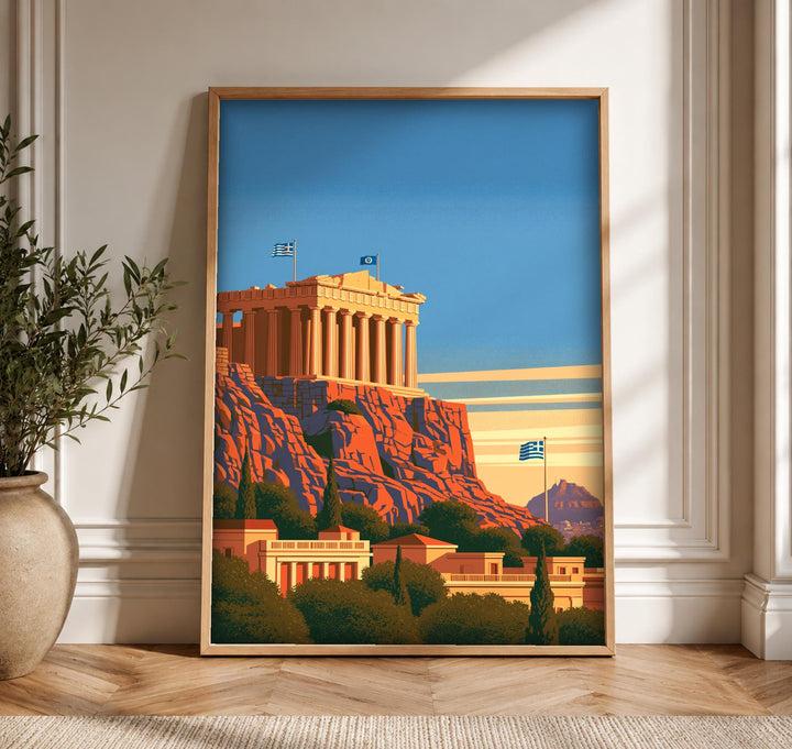 Ancient Greek Art, Acropolis Athens Print, Mythology Wall Decor