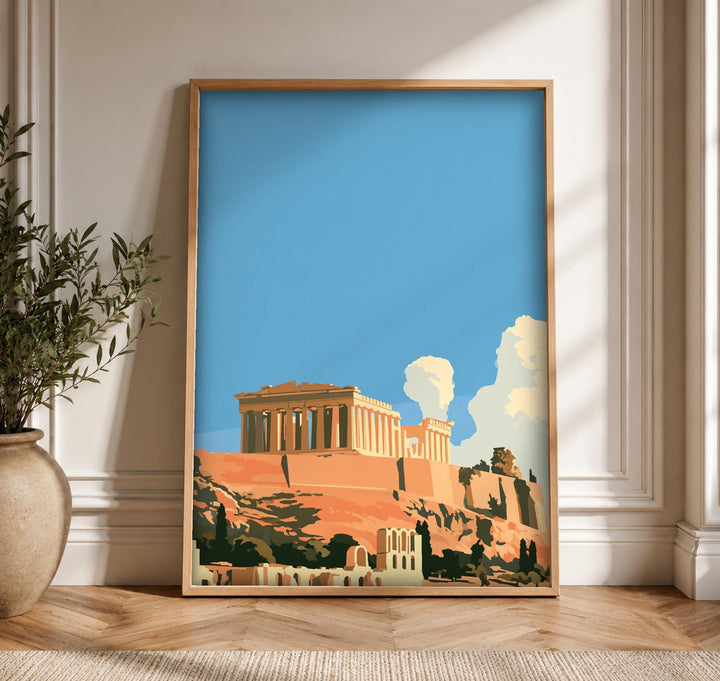 Ancient Greek Art, Acropolis Athens Parthenon, Vintage Wall Decor