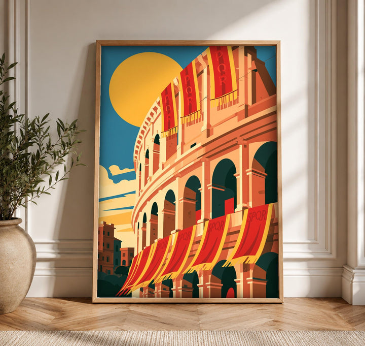 Roman Colosseum Art, Ancient Rome Print