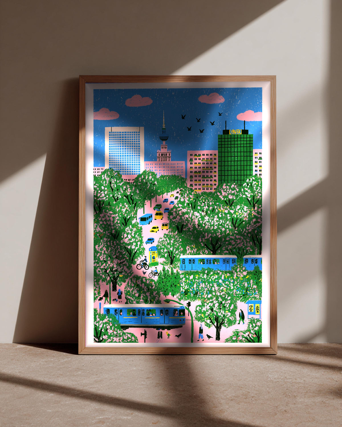 Warsaw Wall Art, Poland Spring City Tram Print
