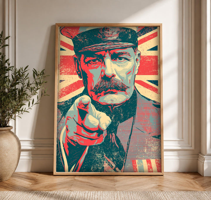 Historic Wall Art, Lord Kitchener 1914, Vintage War Poster